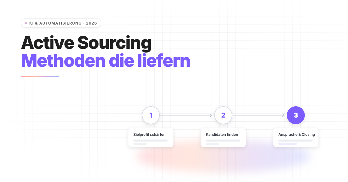Active Sourcing Methoden 2026 — Bedeutung, Beispiele & Tools