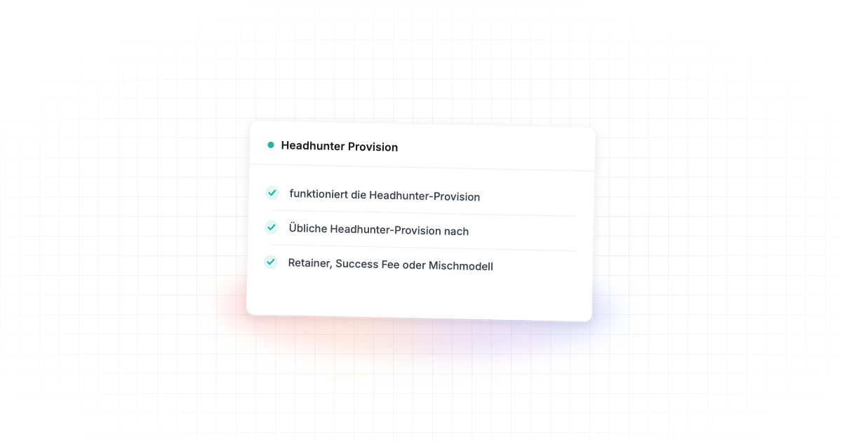 Headhunter Provision 2026 — Übliche – im Überblick