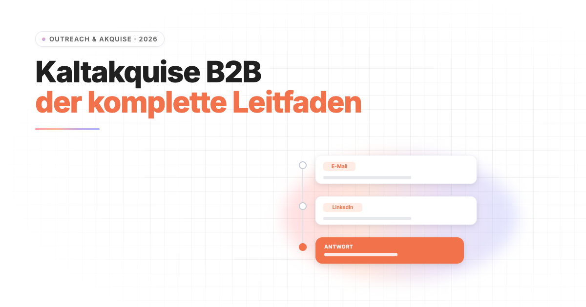 Kaltakquise B2B — Der komplette Leitfaden für Personaldienstleister 2026