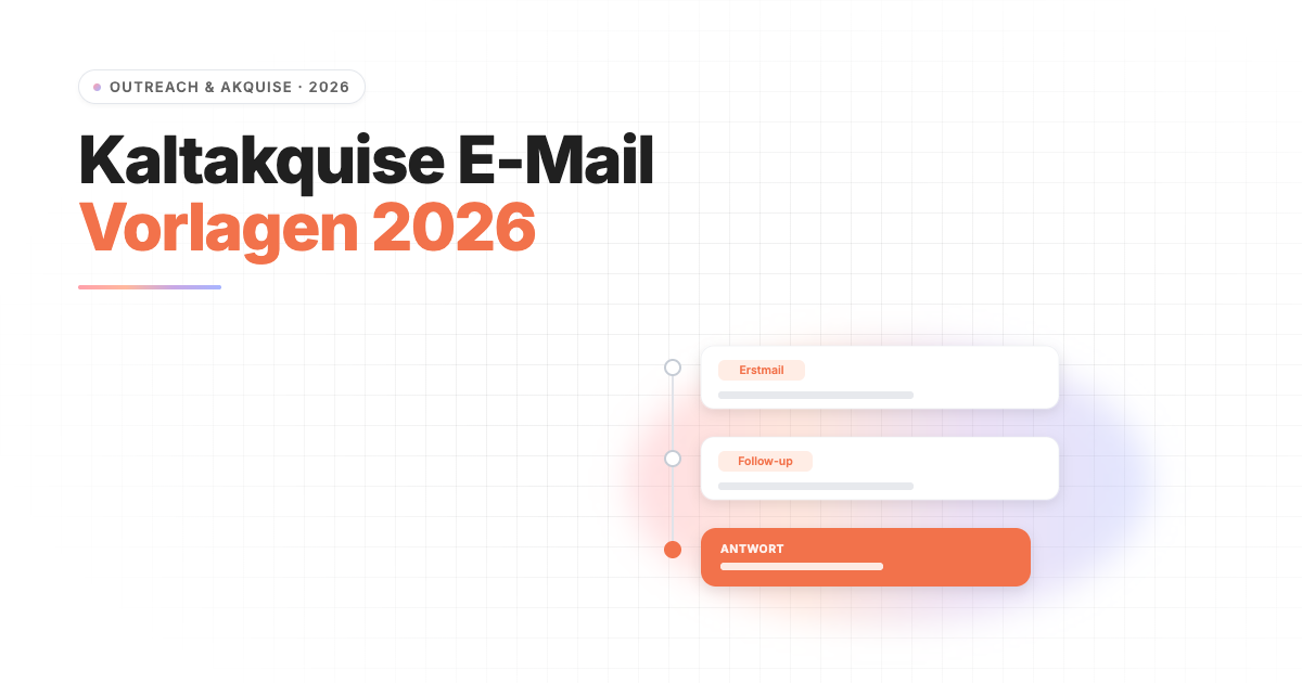 Kaltakquise E-Mail Vorlagen B2B 2026 — Templates für Personalberater