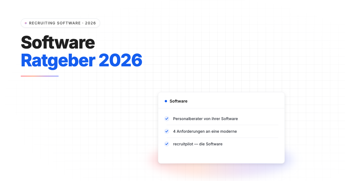 Software für Personalberater — autonom statt manuell