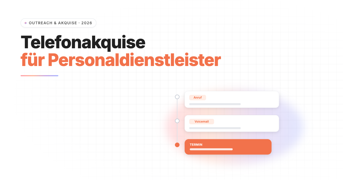 Telefonakquise Personaldienstleister 2026 — Leitfaden & Gesprächsvorlagen