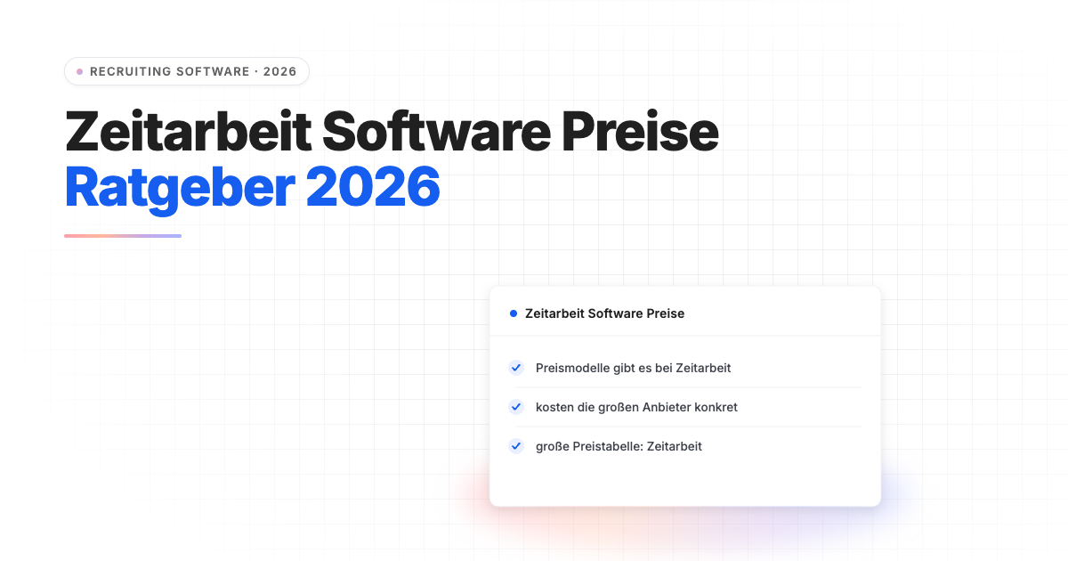 Zeitarbeit Software Preise: Was du 2026 wirklich zahlst