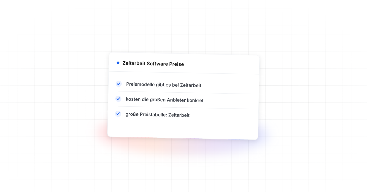 Zeitarbeit Software Preise – im Überblick